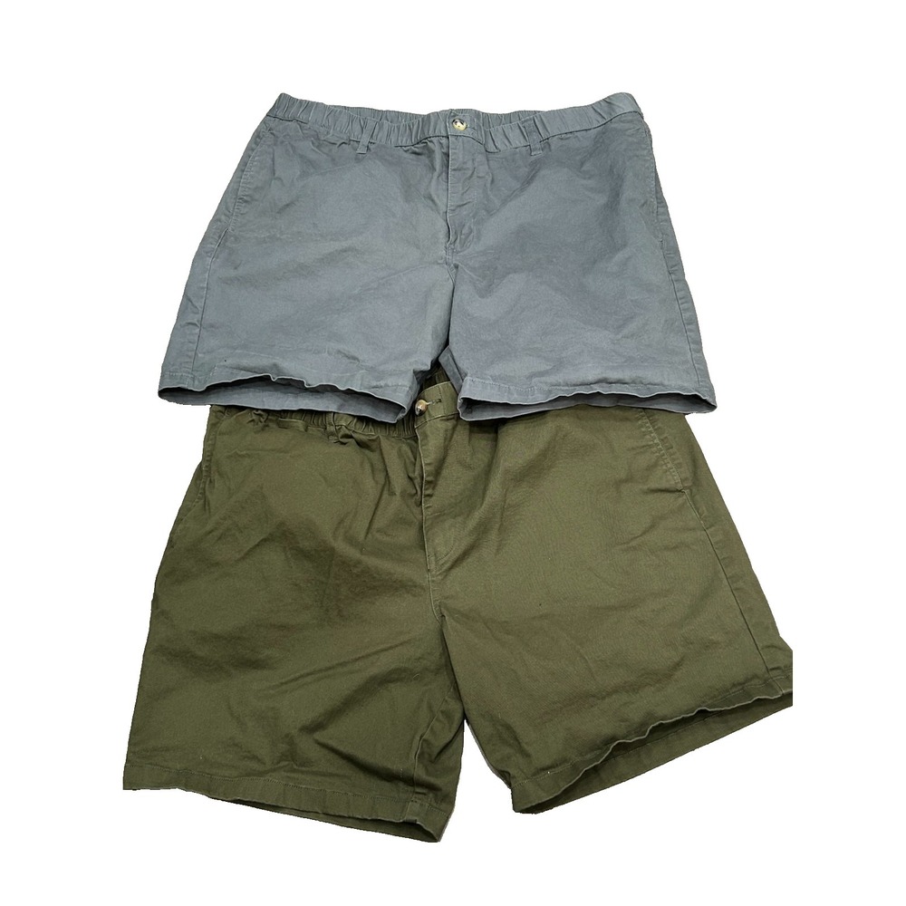 Bundle Maamgic Shorts Mens Size 38 Gray Green Cotton Stretch 7 Inch Casual